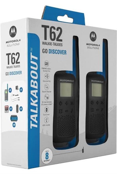 Motorola TLKR T62 Mavi Açık Alan 8Km PMR El Telsizi