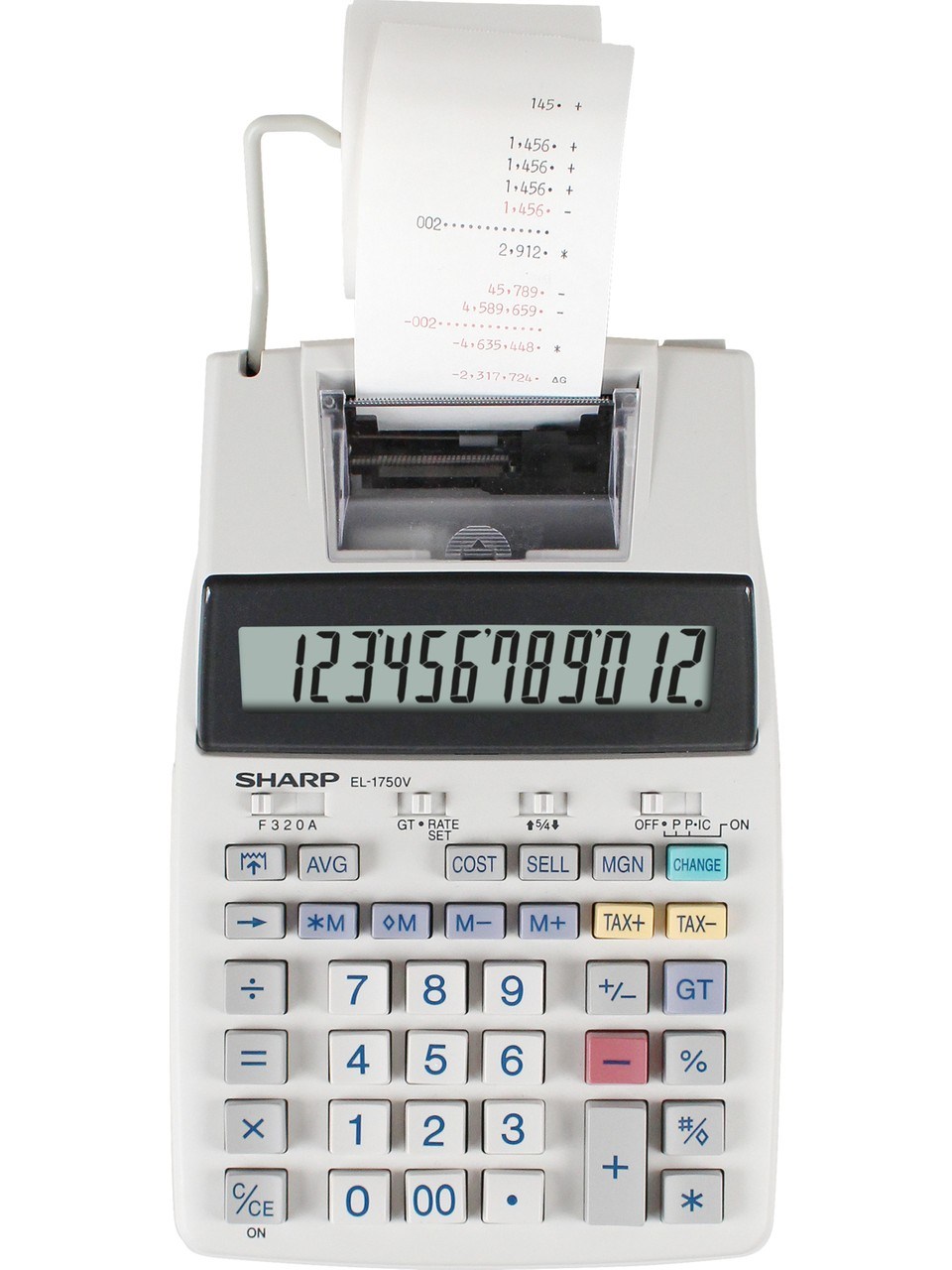 Sharp EL-1750V 12 Haneli Şeritli Hesap Makinesi