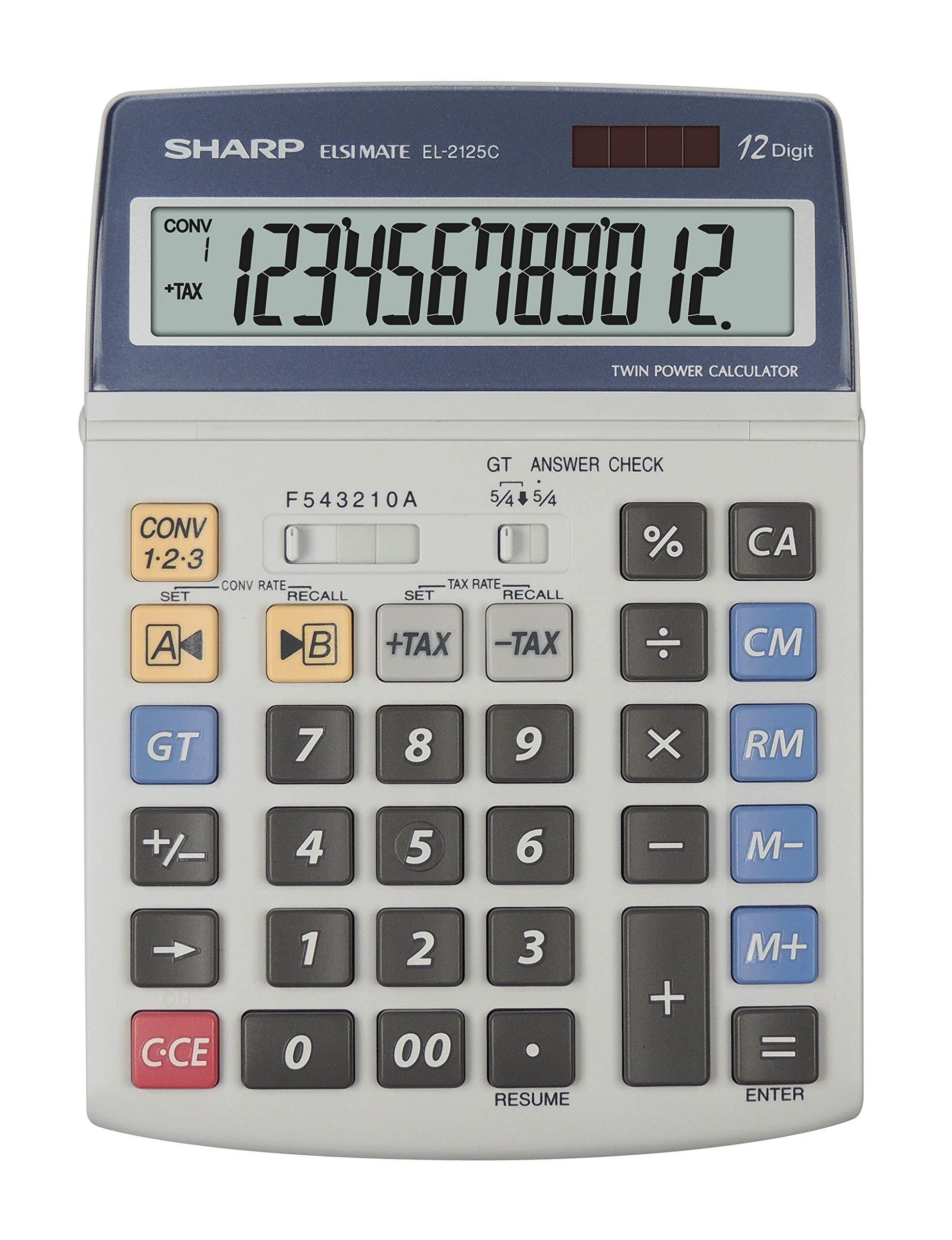 Sharp EL2125C Masaüstü 12 Haneli Hesap Makinesi