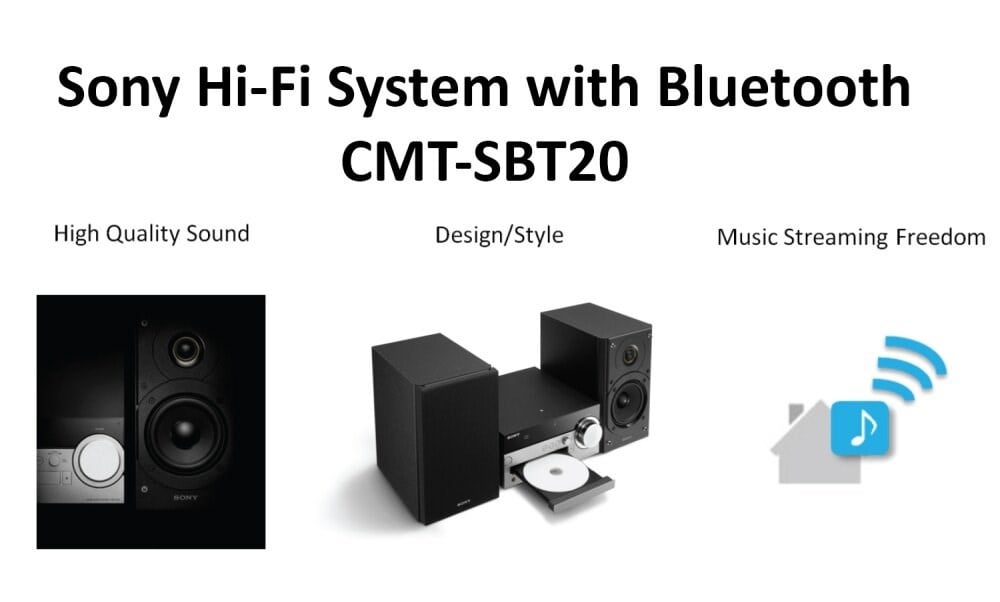 Sony CMT-SBT20 12 W CD Çalar NFC Hi-Fi Ses Sistemi