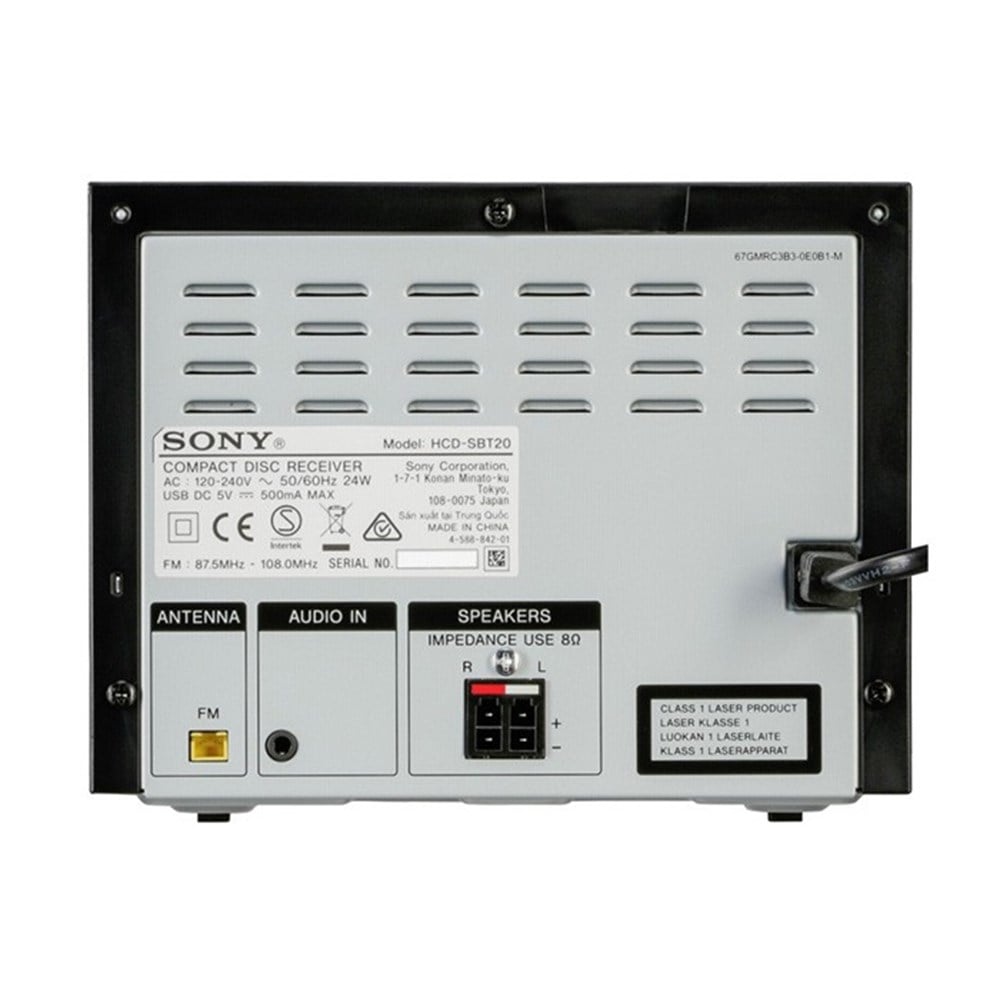 Sony CMT-SBT20 12 W CD Çalar NFC Hi-Fi Ses Sistemi