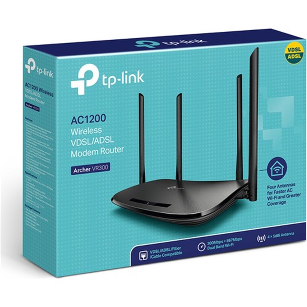 TP-Link Archer VR300 1200Mbps VDSL2 Modem
