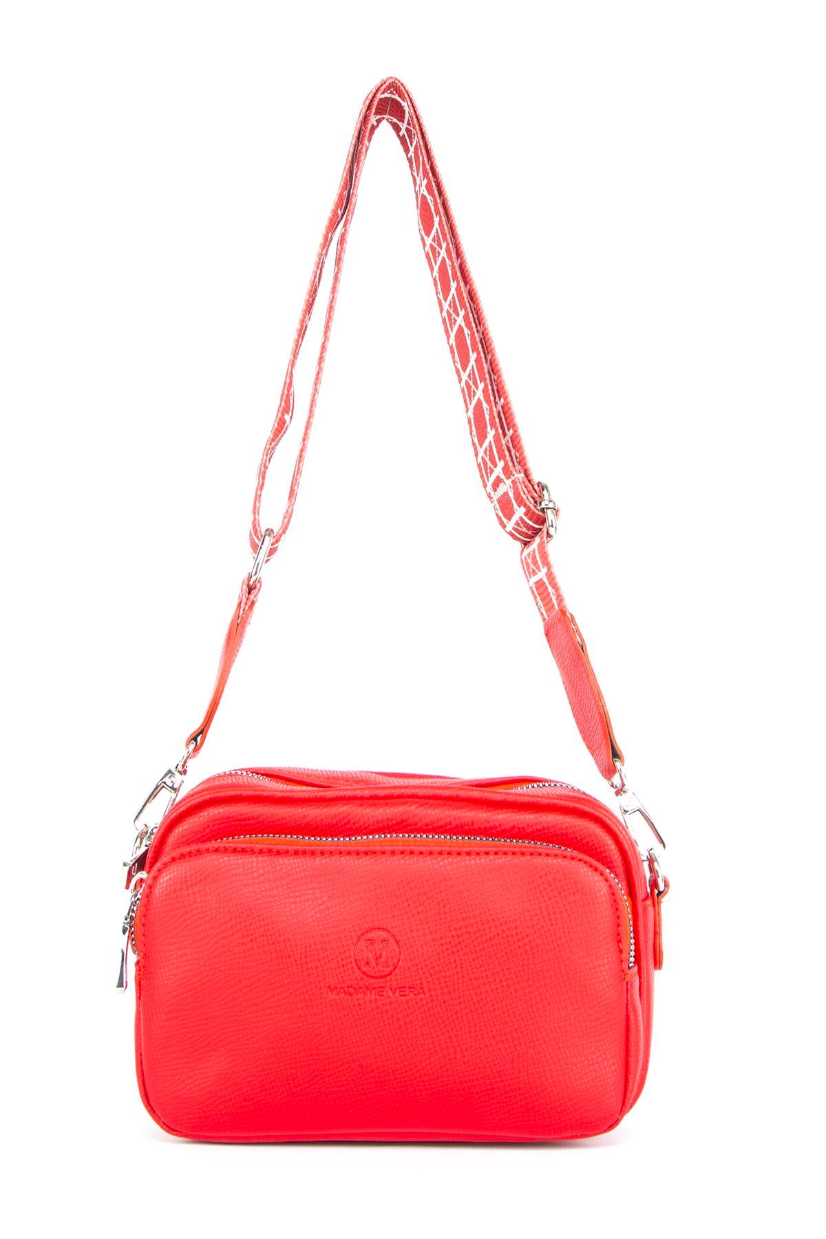 Hnb Çanta Kadın Çapraz Askılı Omuz Çantası Madame Vera Mv025 Kırmızı