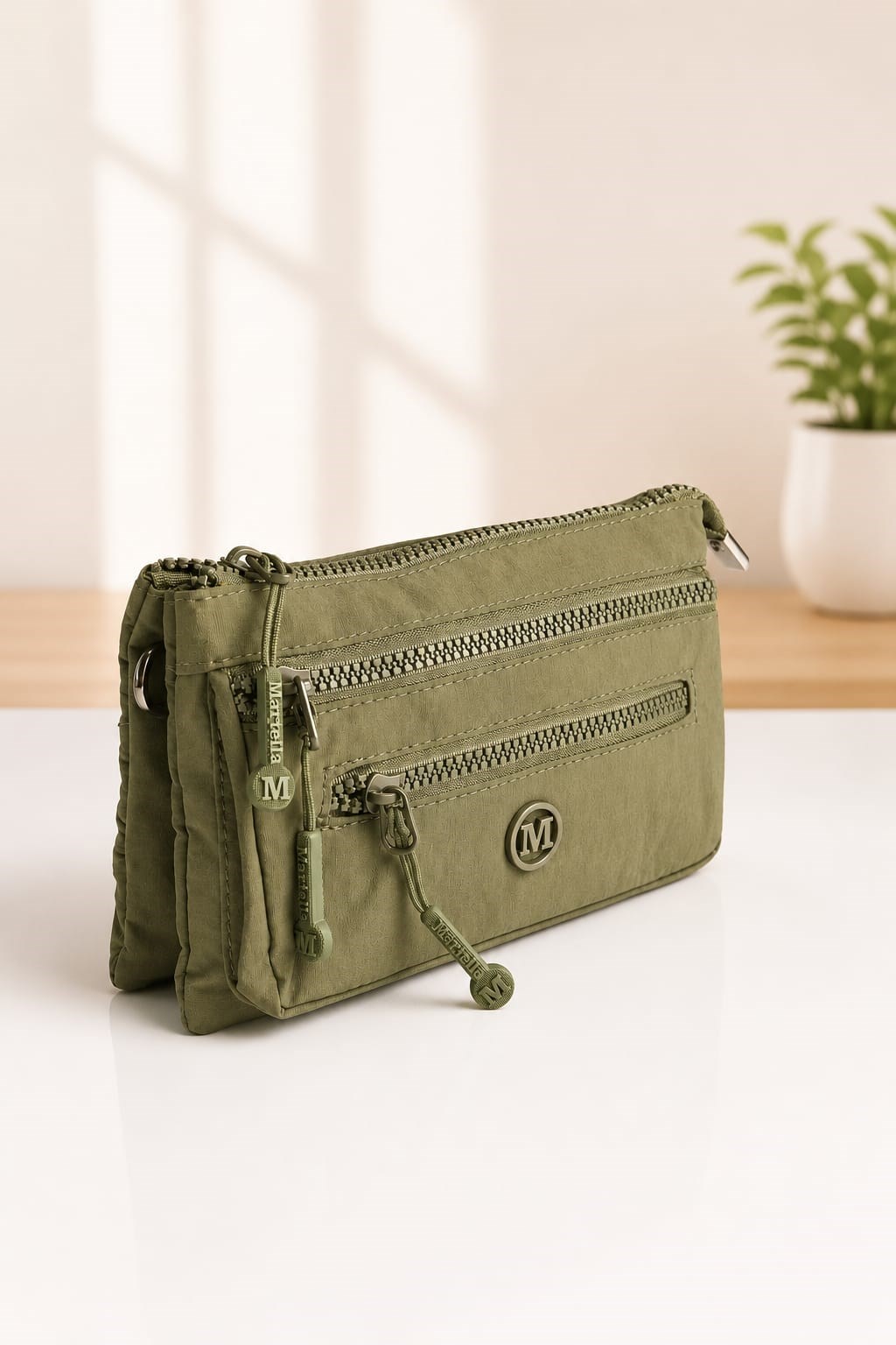 Martella Kipling Kumaş Clutch Çanta M113 Yeşil