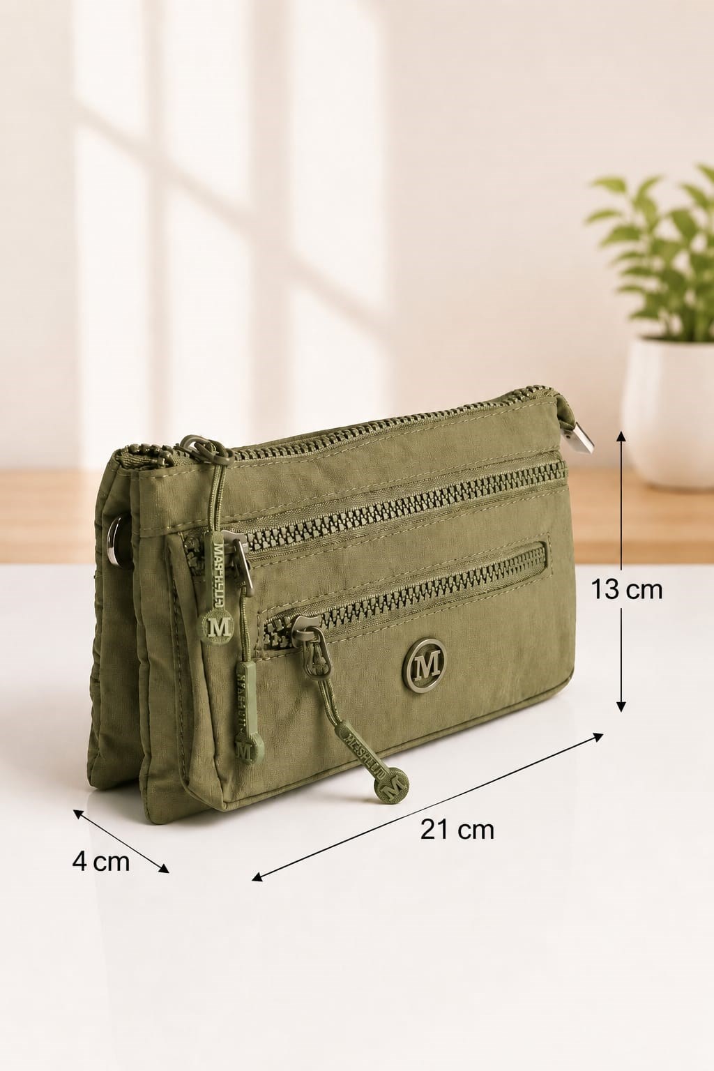 Martella Kipling Kumaş Clutch Çanta M113 Yeşil