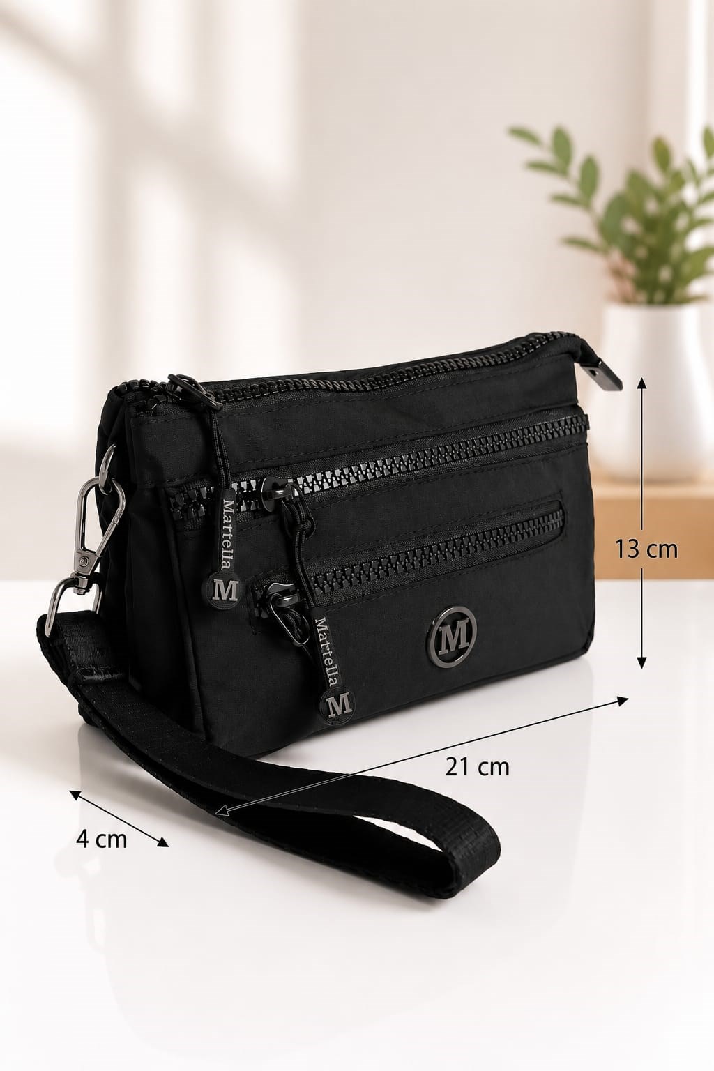 Martella Kipling Kumaş Clutch Çanta M113 Siyah