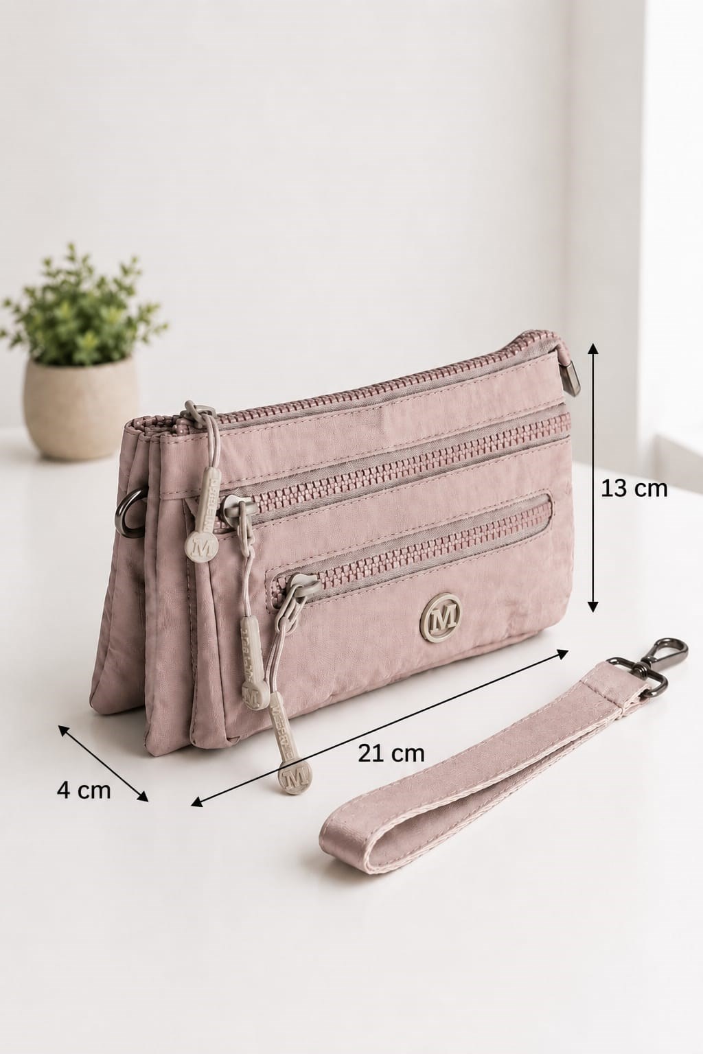 Martella Kipling Kumaş Clutch Çanta M113 Pembe