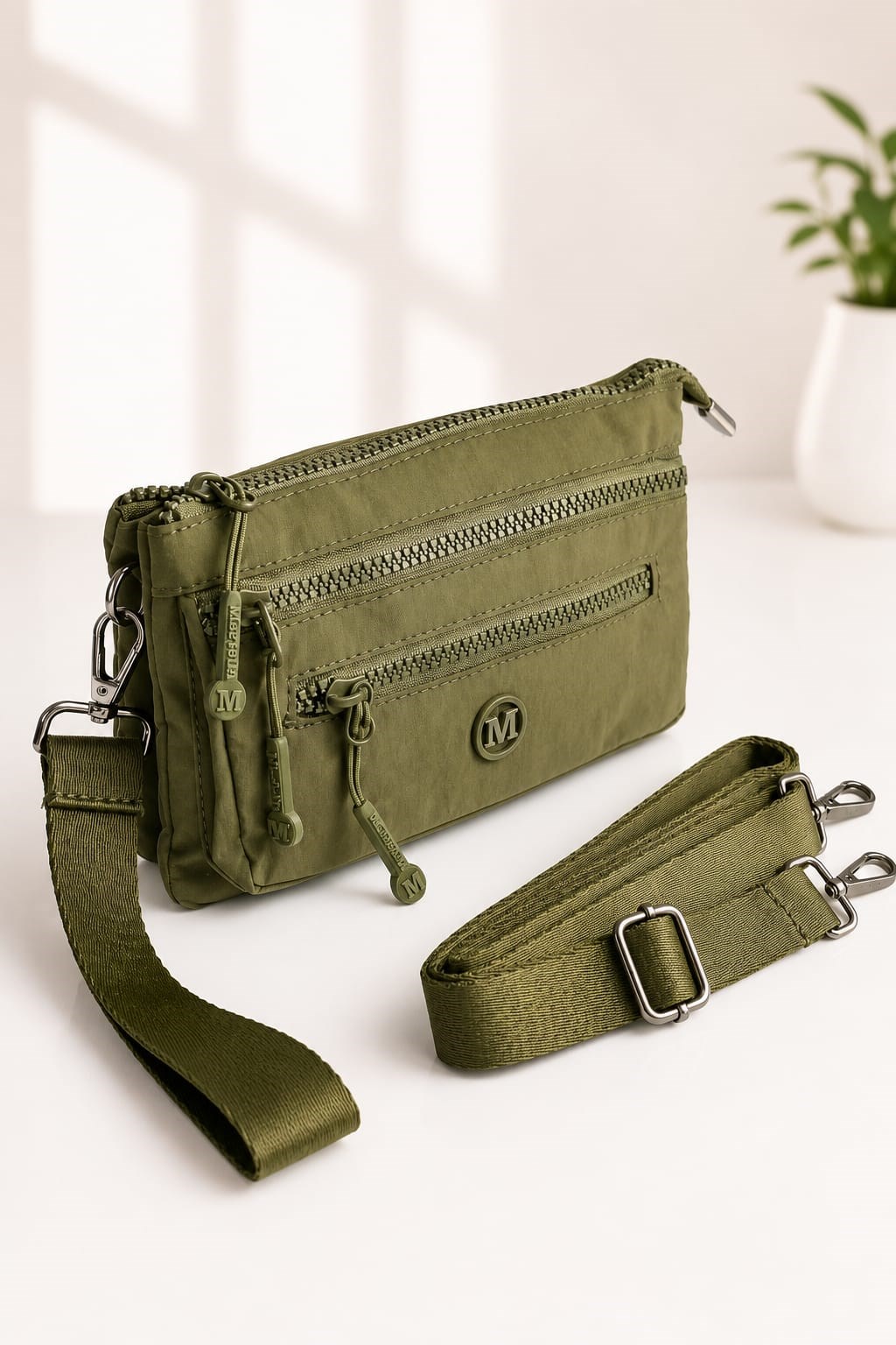 Martella Kipling Kumaş Clutch Çanta M113 Yeşil