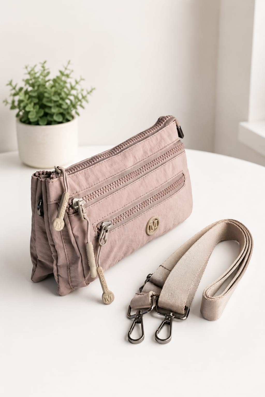 Martella Kipling Kumaş Clutch Çanta M113 Pembe