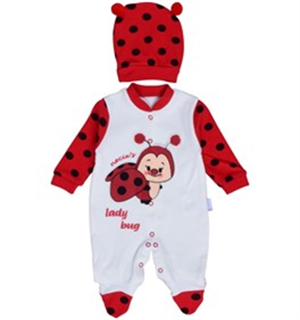 Necix Uğur Böcekli 2 Li Bebek Tulum 