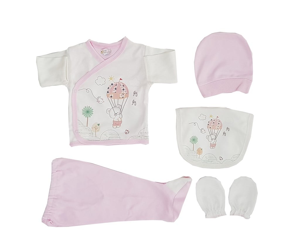 Bebitof Kız Bebek Flying 5 Parça Hastane Çıkışı