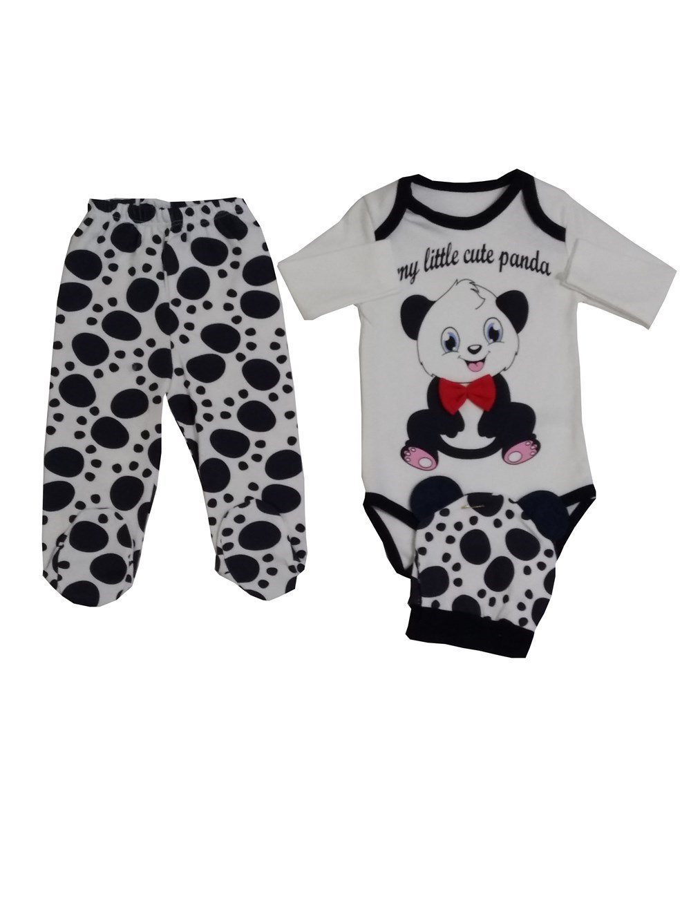 Necix Pandalı 3 Lü Bebek Zıbın Takım