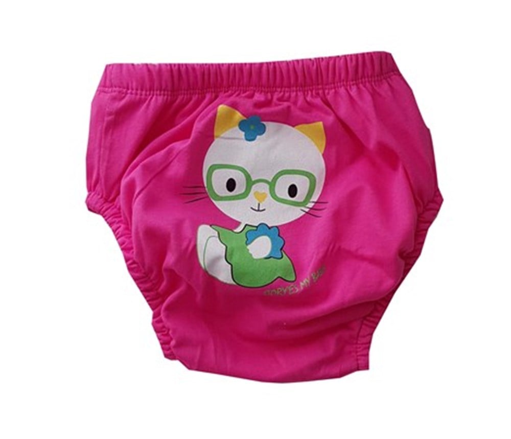 PooPe's %100 Pamuklu Yıkanabilir Kız Bebek & Çocuk Alıştırma Kilodu 3 Adet