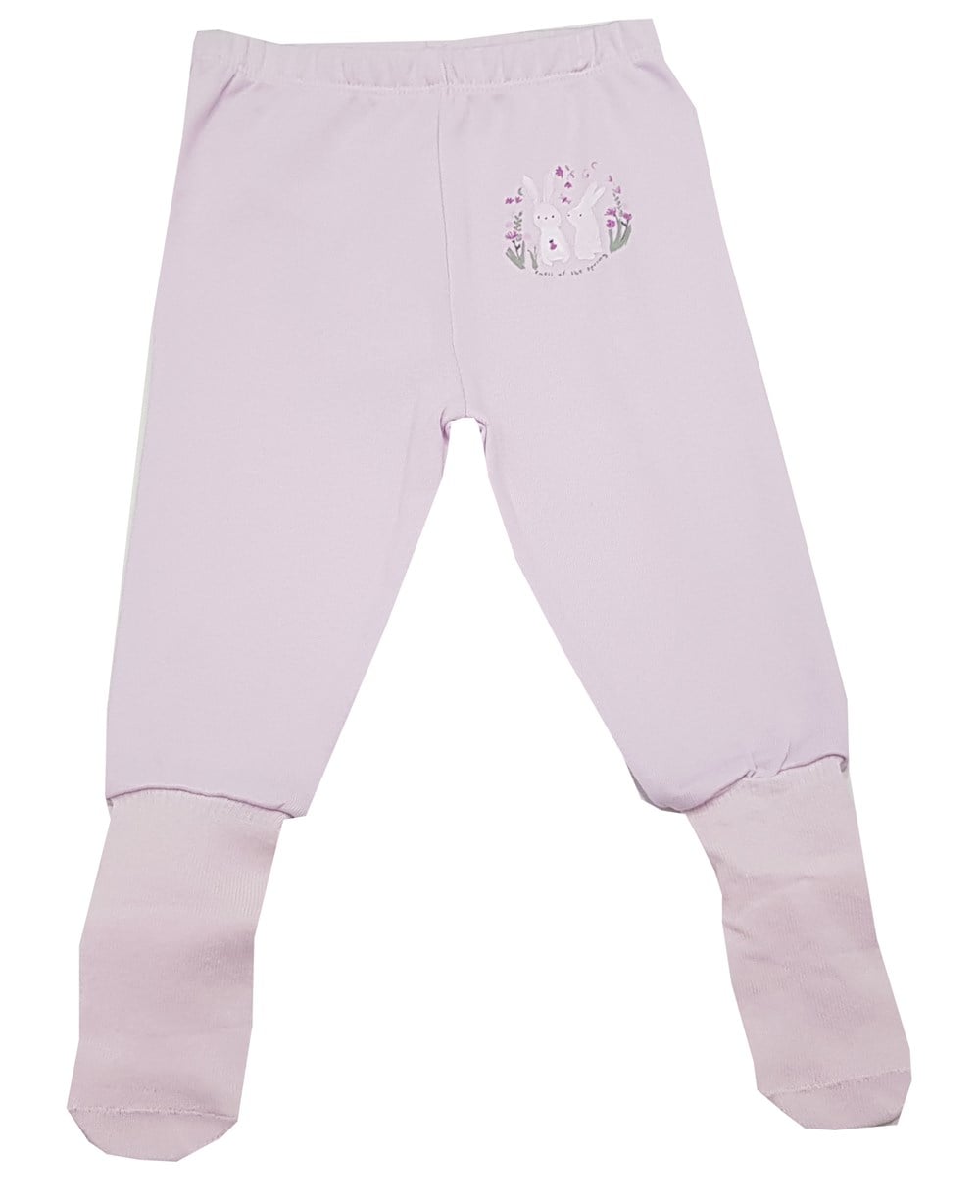 Unisex Naturel Kız Bebek Çocuk Pembe Kendinden Çoraplı Tek Alt