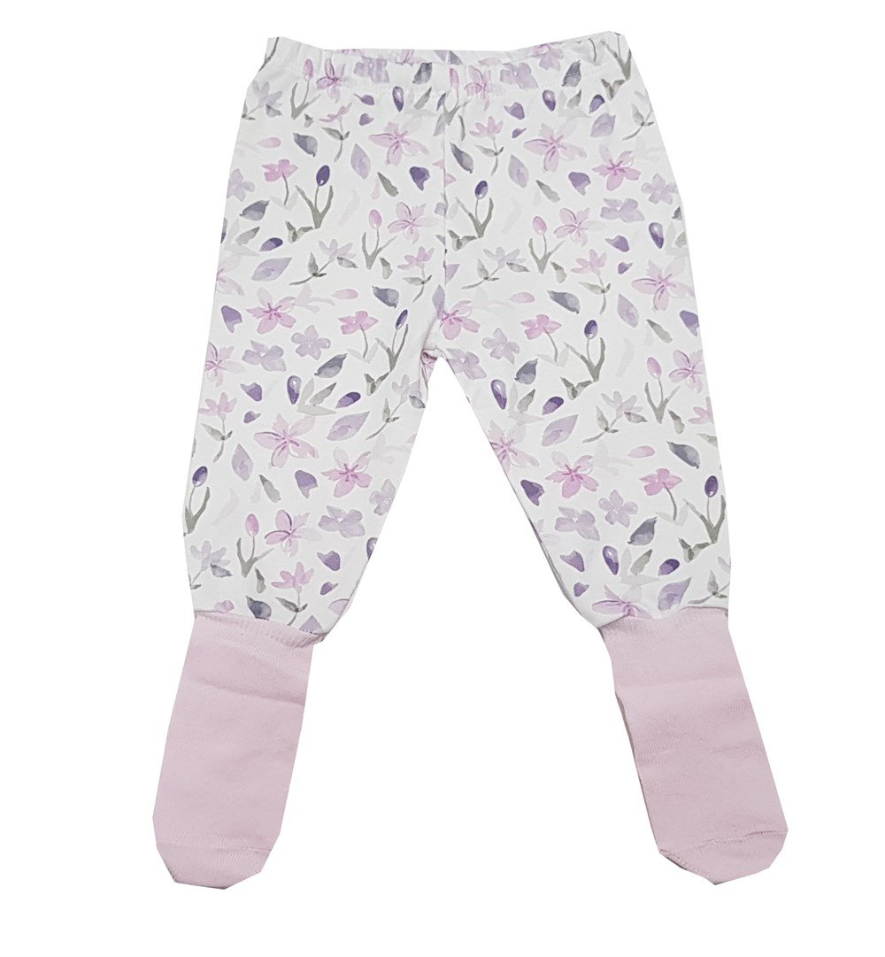 Unisex Naturel Kız Bebek Çocuk Pembe Kendinden Çoraplı Tek Alt
