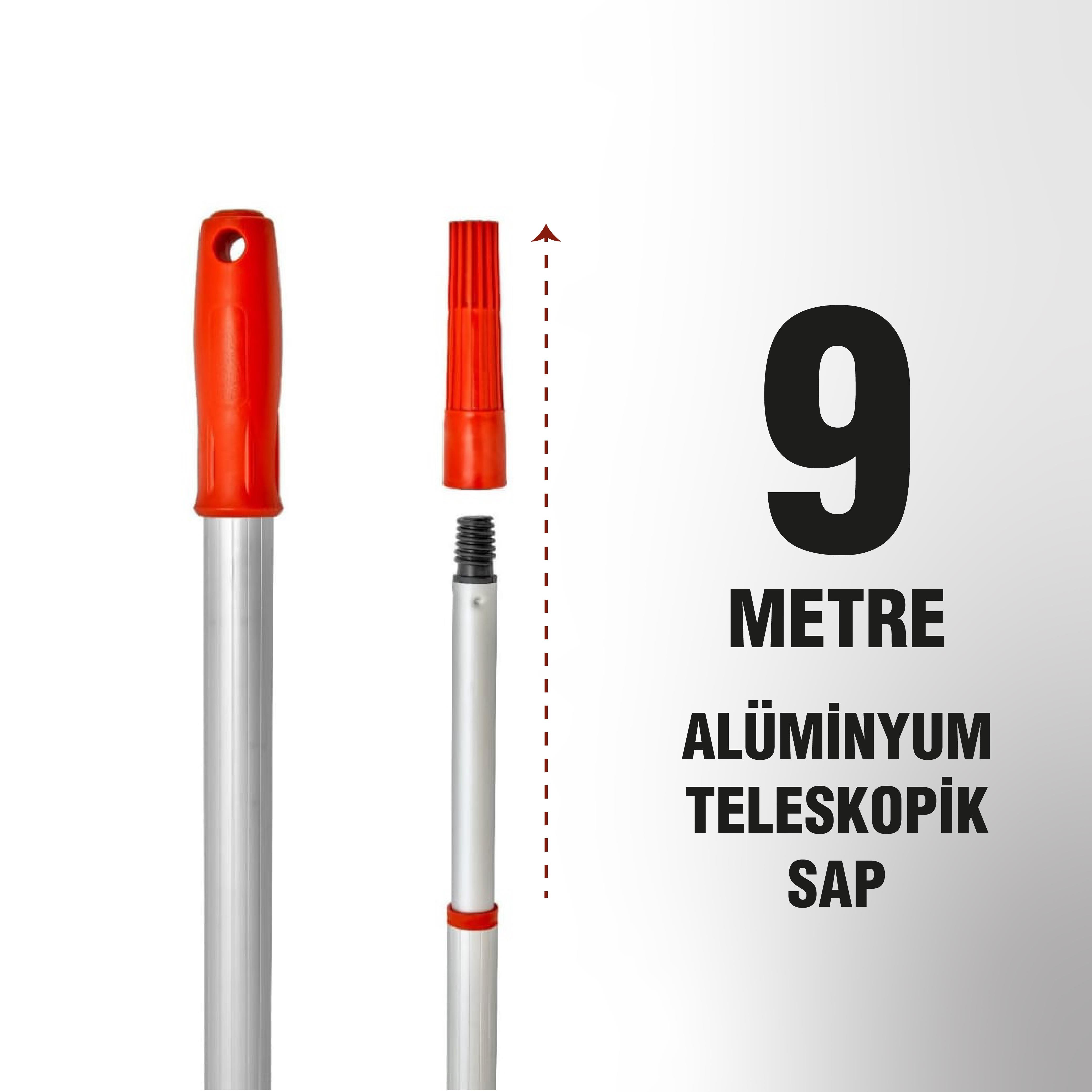 Ermet M014 Alüminyum Teleskopik Sap 9 MT
