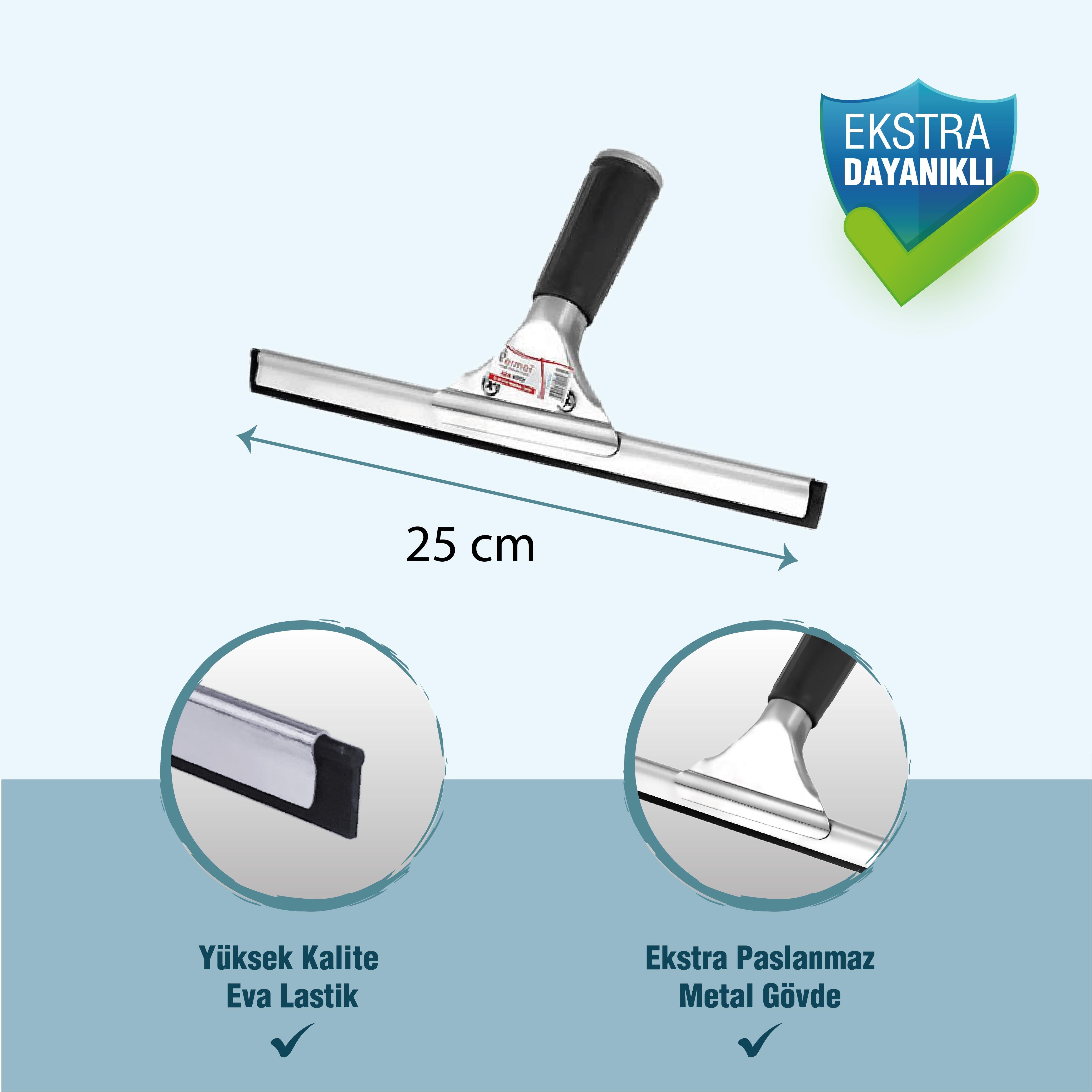 Ermet Y060 25 CM Extra Paslanmaz Metal Camsil