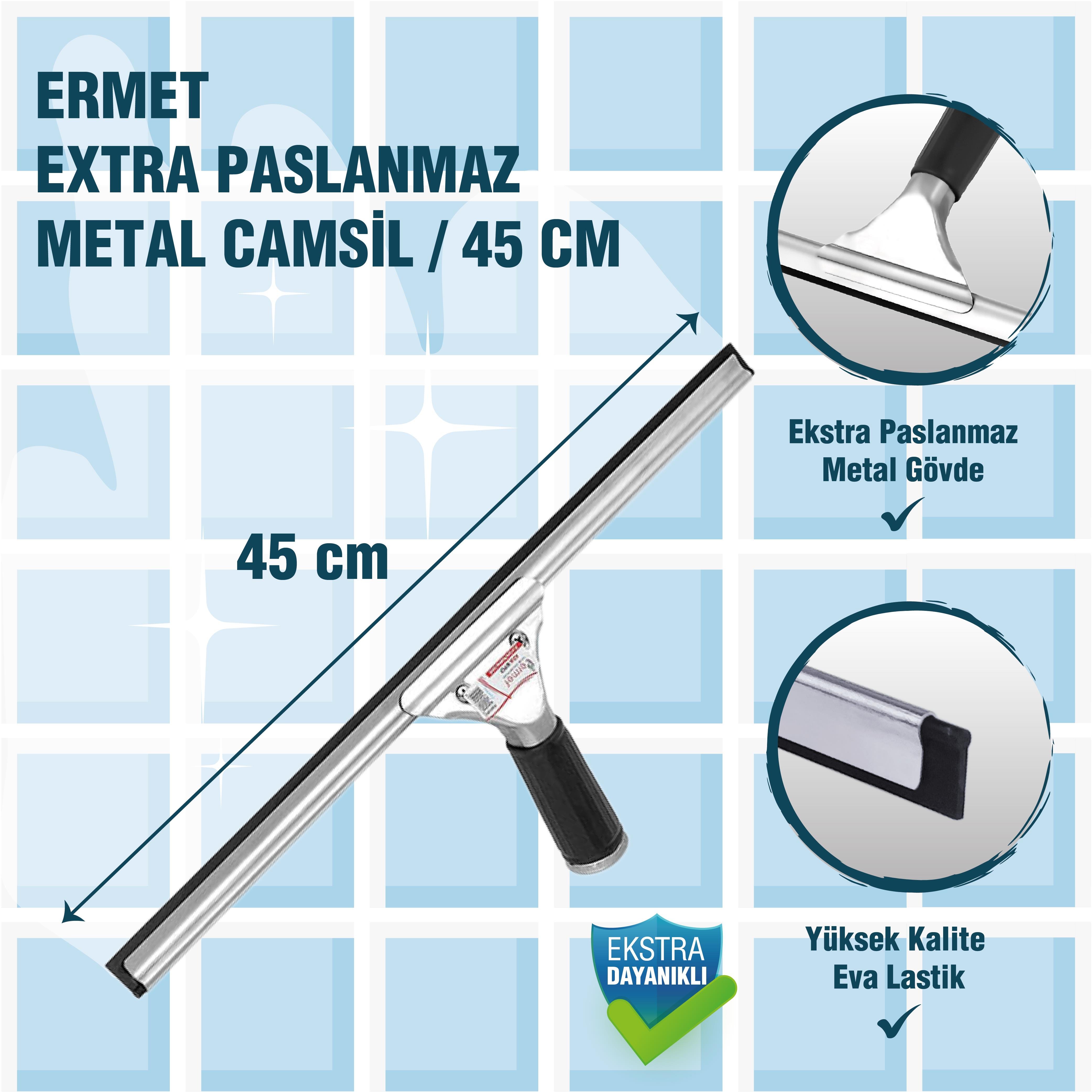 Ermet Y062 45 CM Extra Paslanmaz Metal Camsil