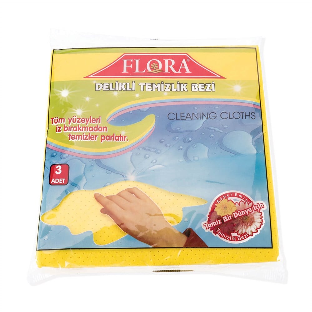 Flora F040 Papatya Delikli Temizlik Bezi