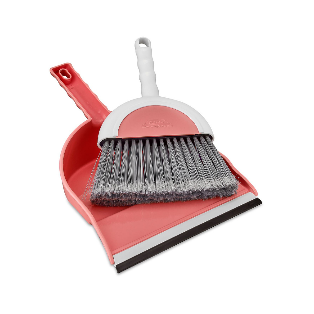 Flora F033 Süpürgeli Faraş Takımı Lastik Uçlu Asorti