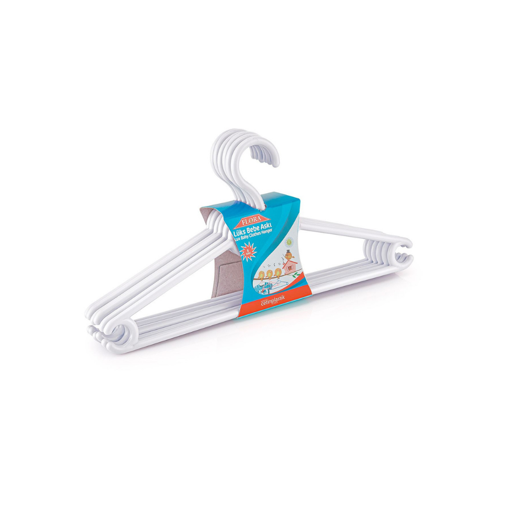 Flora F135 Lüks Bebek Elbise Askısı 6'lı Asorti