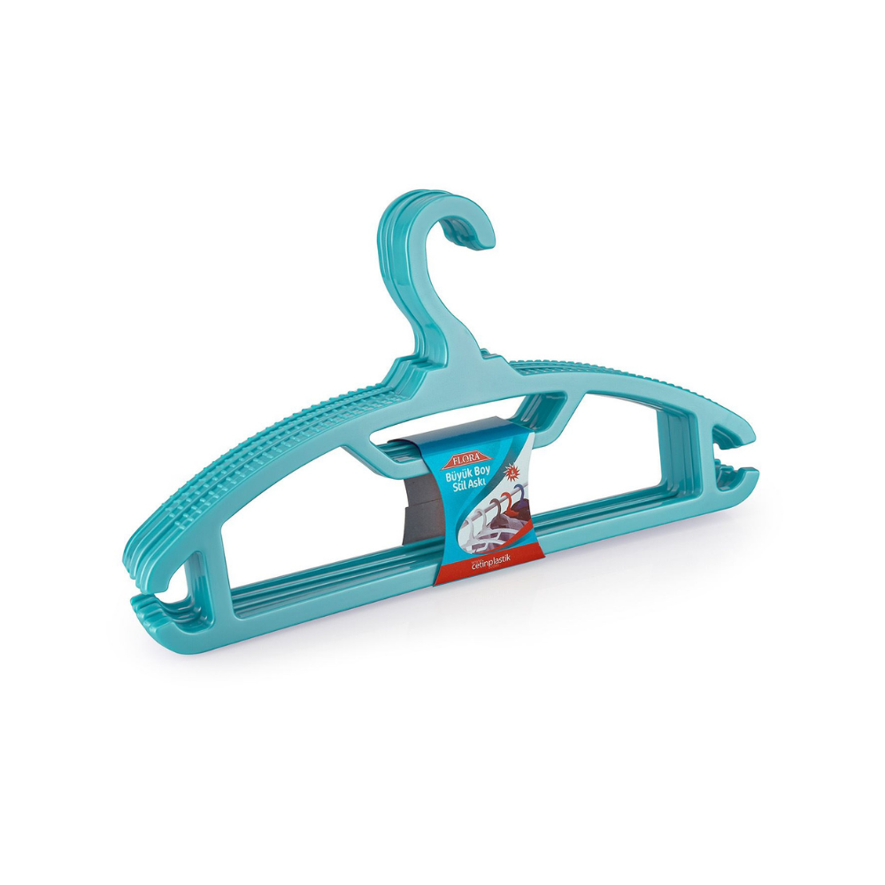 Flora F168 Büyük Stil Elbise Askısı 6'lı Asorti