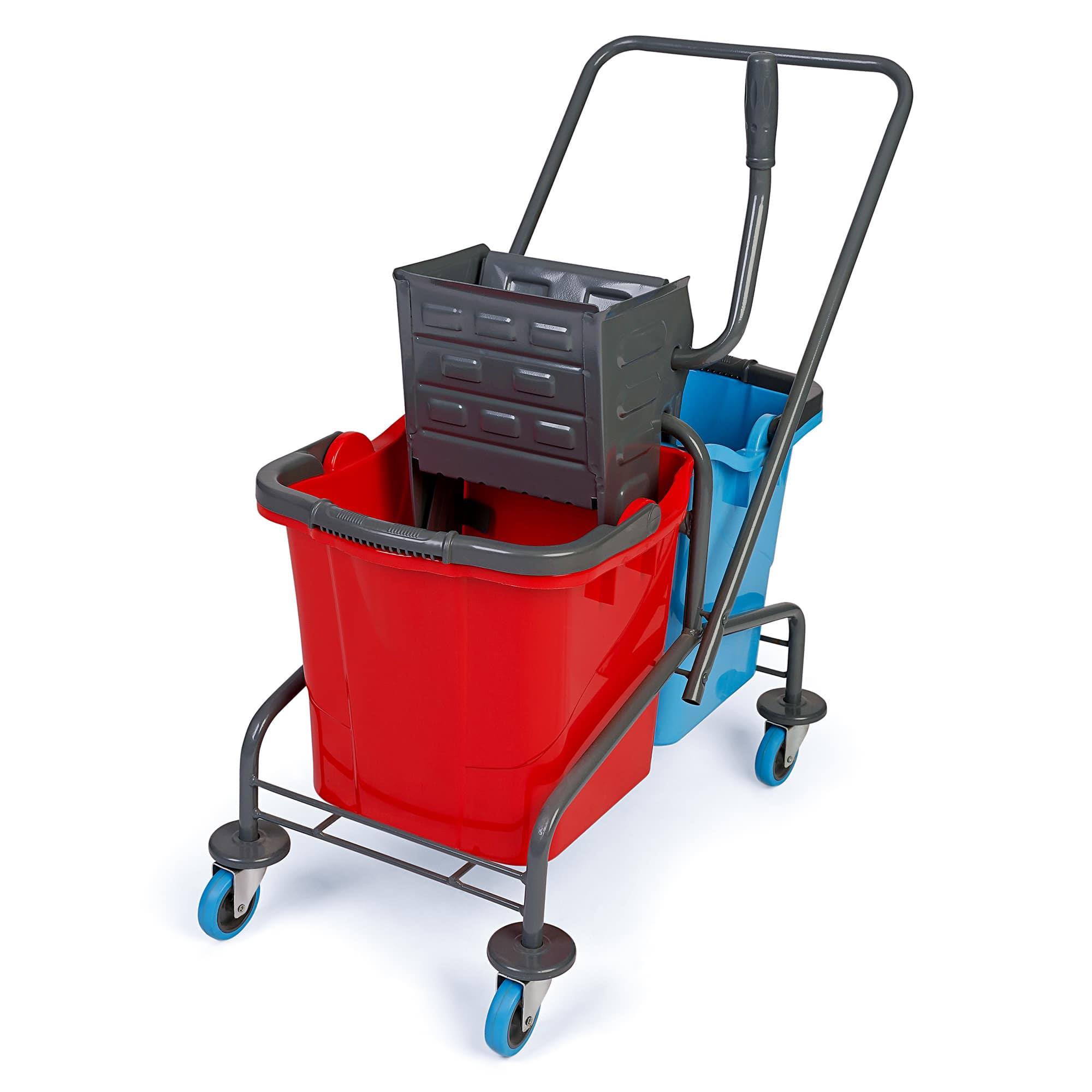 Üçtem CK755 Çift Kovalı Metal Presli Metal Boyalı Taşıyıcılı Temizlik Seti 2x25 LT