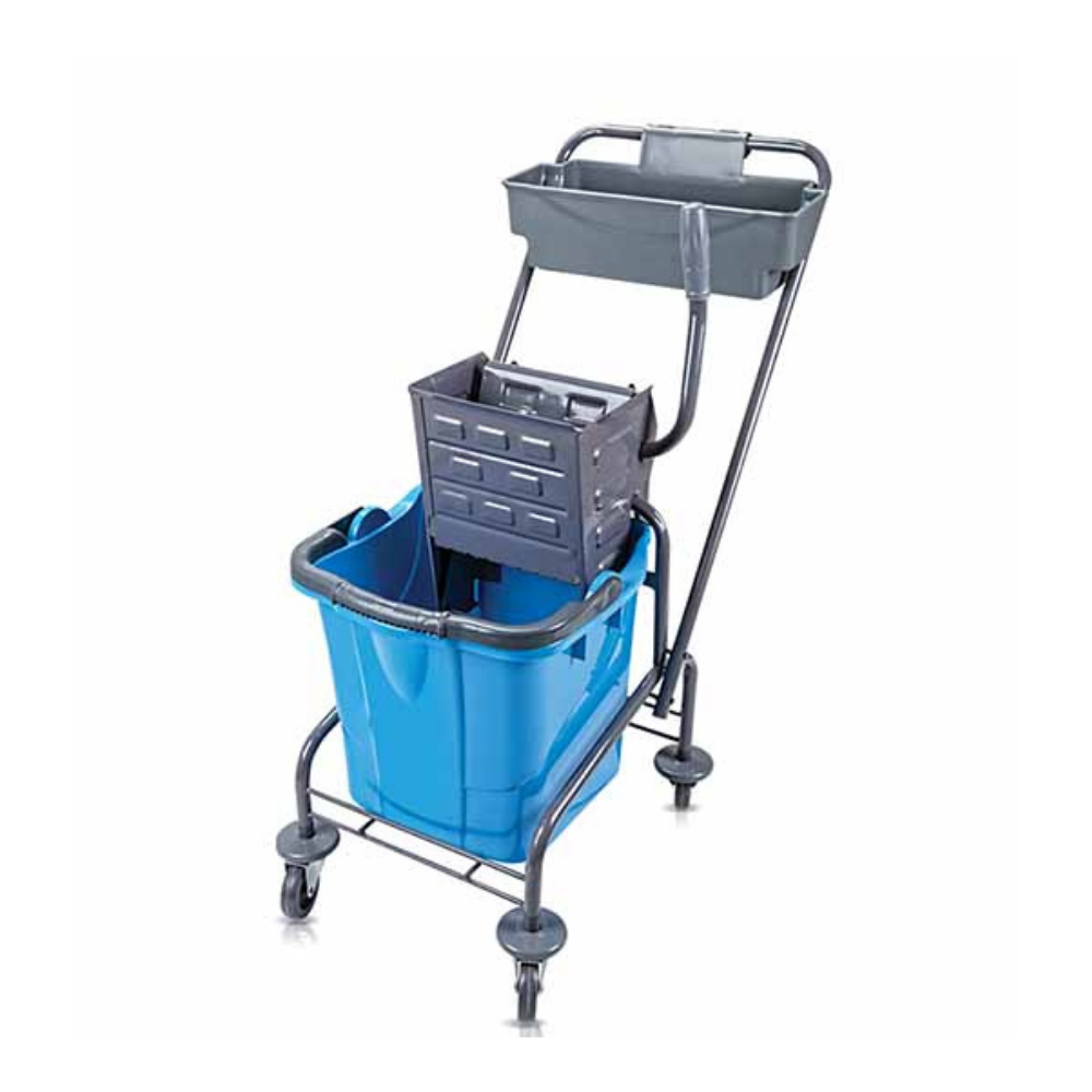 Üçtem TK723 Tek Kovalı Metal Presli Metal Boyalı Taşıyıcılı Temizlik Seti 25 LT