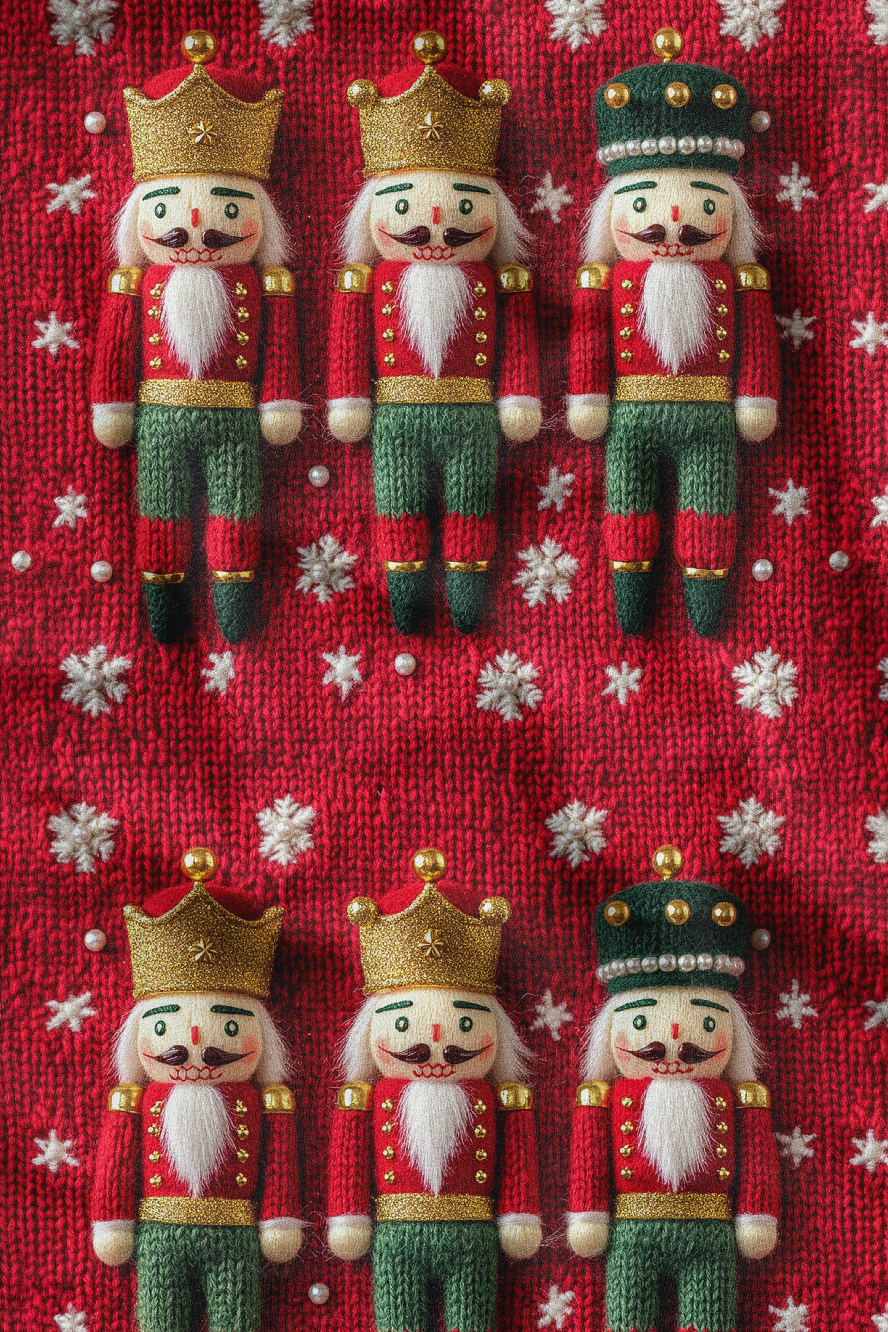 3D Yılbaşı Kurşun Asker Desenli Dijital Baskılı Kumaş