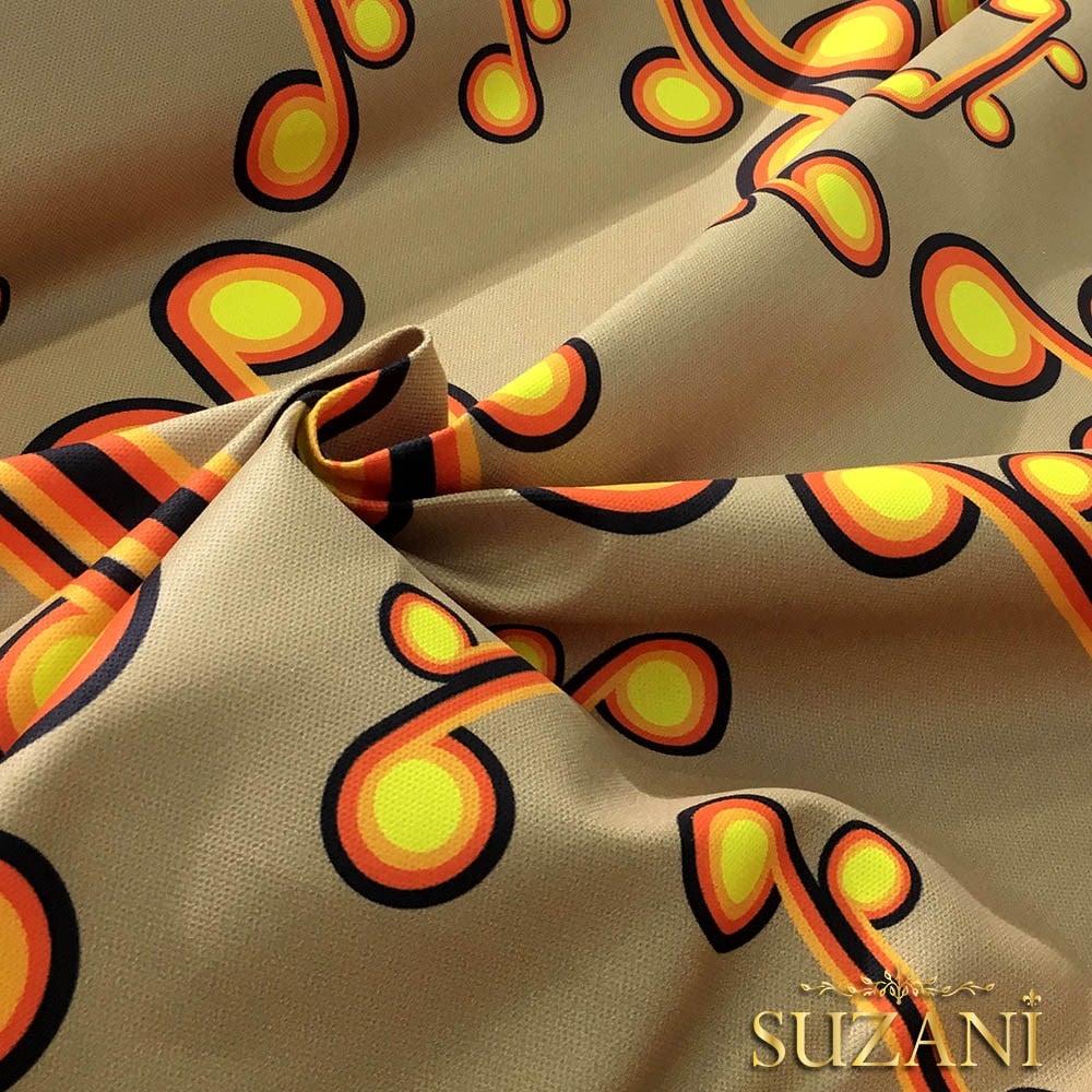 60'lar Vintage Desenli Kumaş