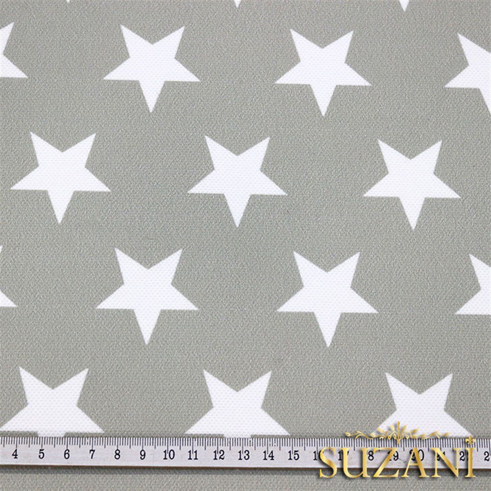 Açık Gri Düz Yıldızlı Kumaş