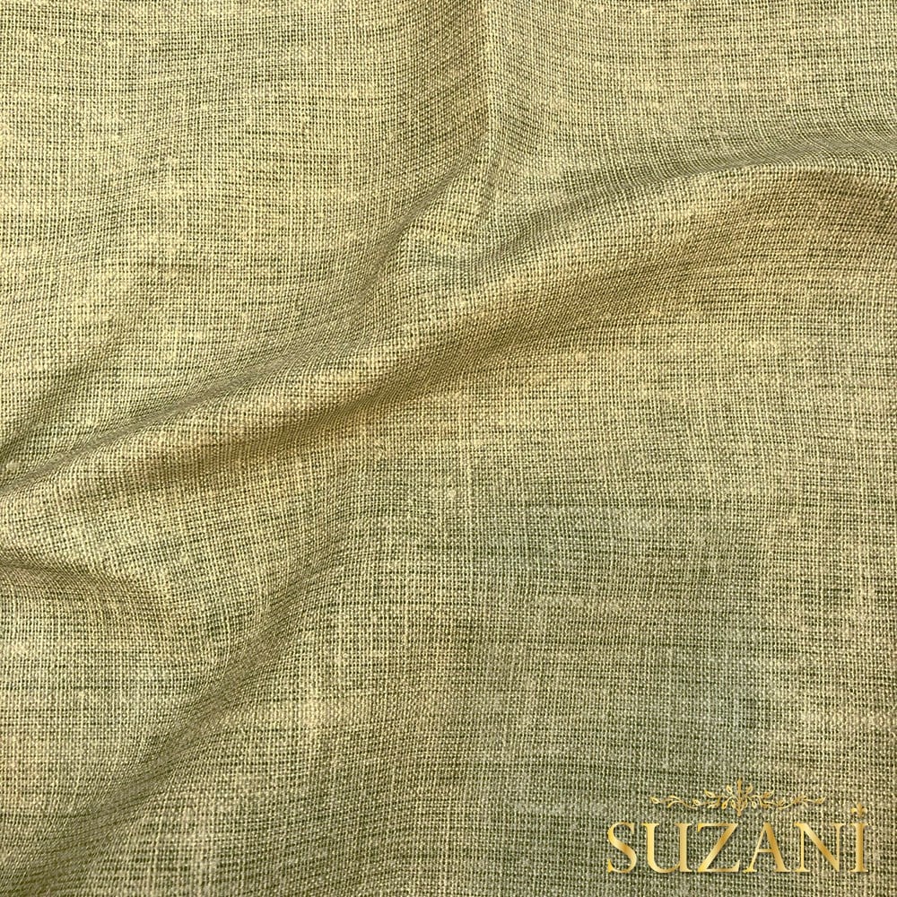 Antik Bej Keten Görünümlü Dijital Baskılı Kumaş