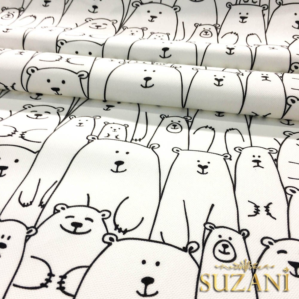 Ayıcıklar Desenli Çocuk Kumaşı