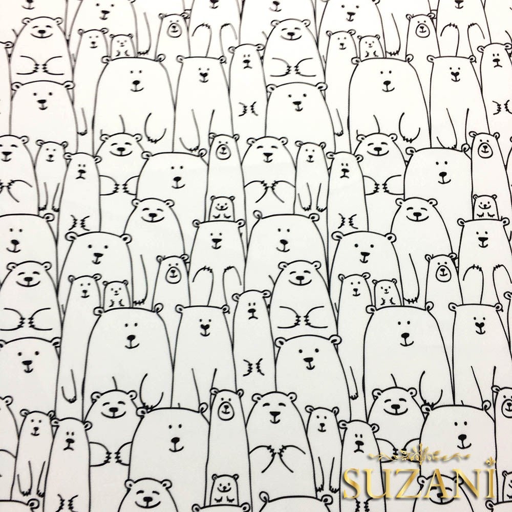 Ayıcıklar Desenli Çocuk Kumaşı