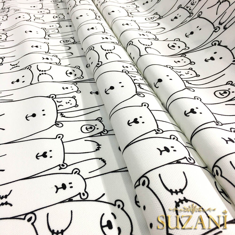 Ayıcıklar Desenli Çocuk Kumaşı