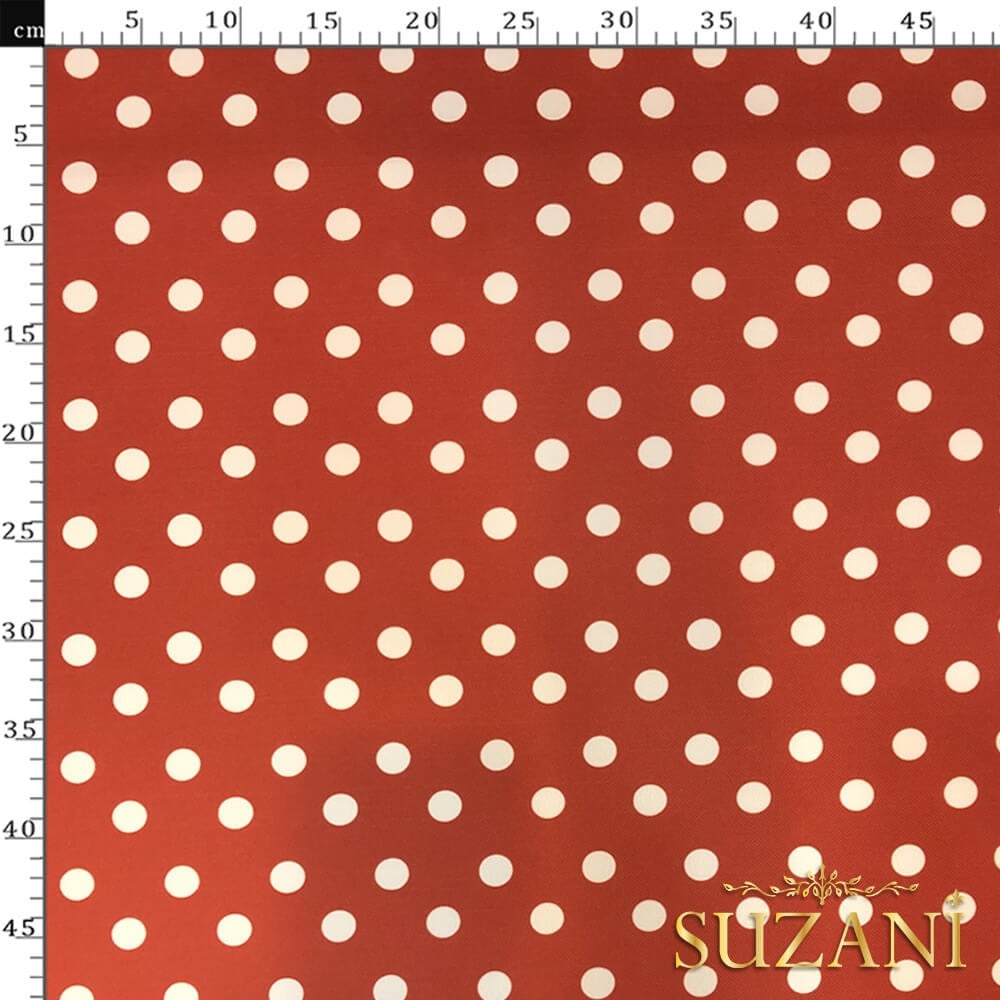 Bakır Puantiye Desenli Dijital Baskılı Kumaş