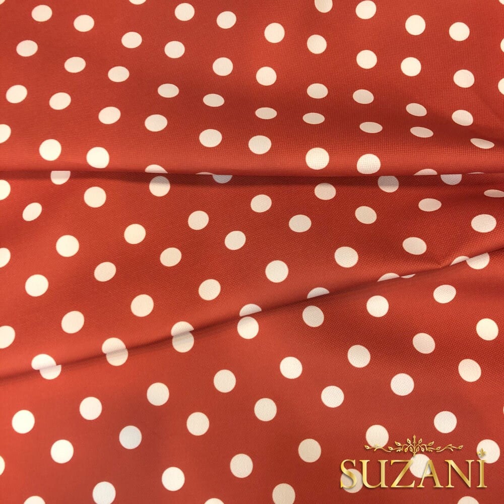 Bakır Puantiye Desenli Dijital Baskılı Kumaş