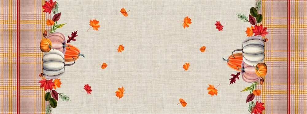 Balkabağı Desenli Dikişsiz Runner Kumaşı