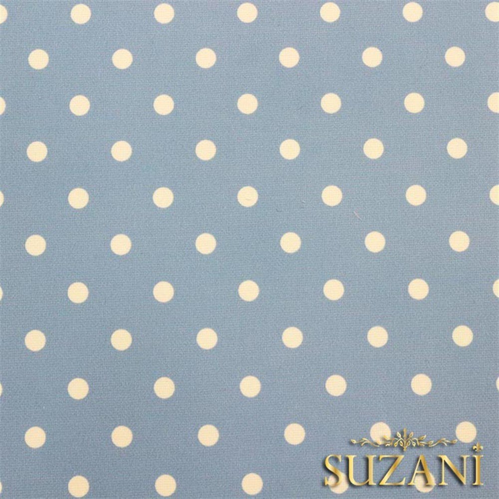 Bebe Mavi Zemin Küçük Puanlı Kumaş