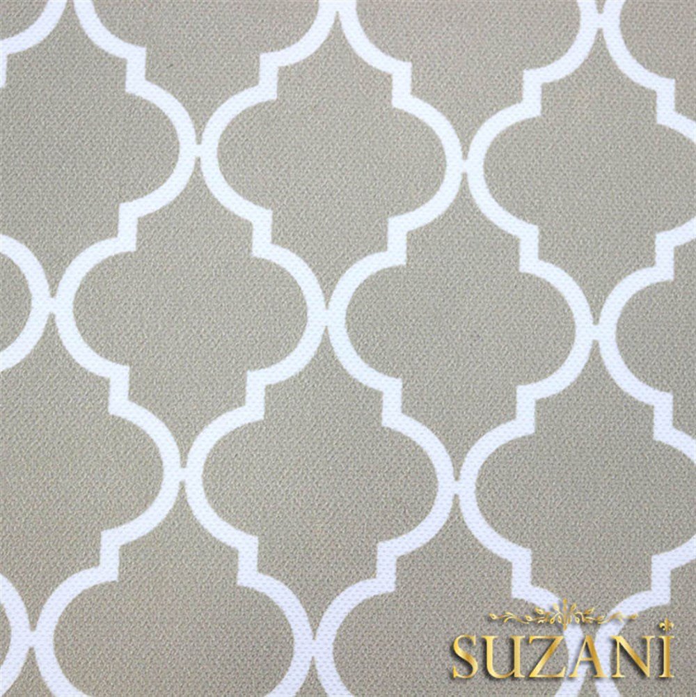 Bej Zemin Üzeri Moroccan Desenli Kumaş