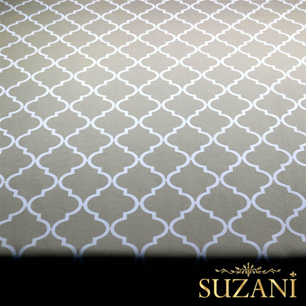 Bej Zemin Üzeri Moroccan Desenli Kumaş