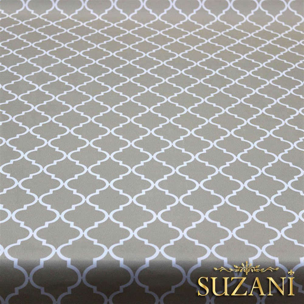 Bej Zemin Üzeri Moroccan Desenli Kumaş