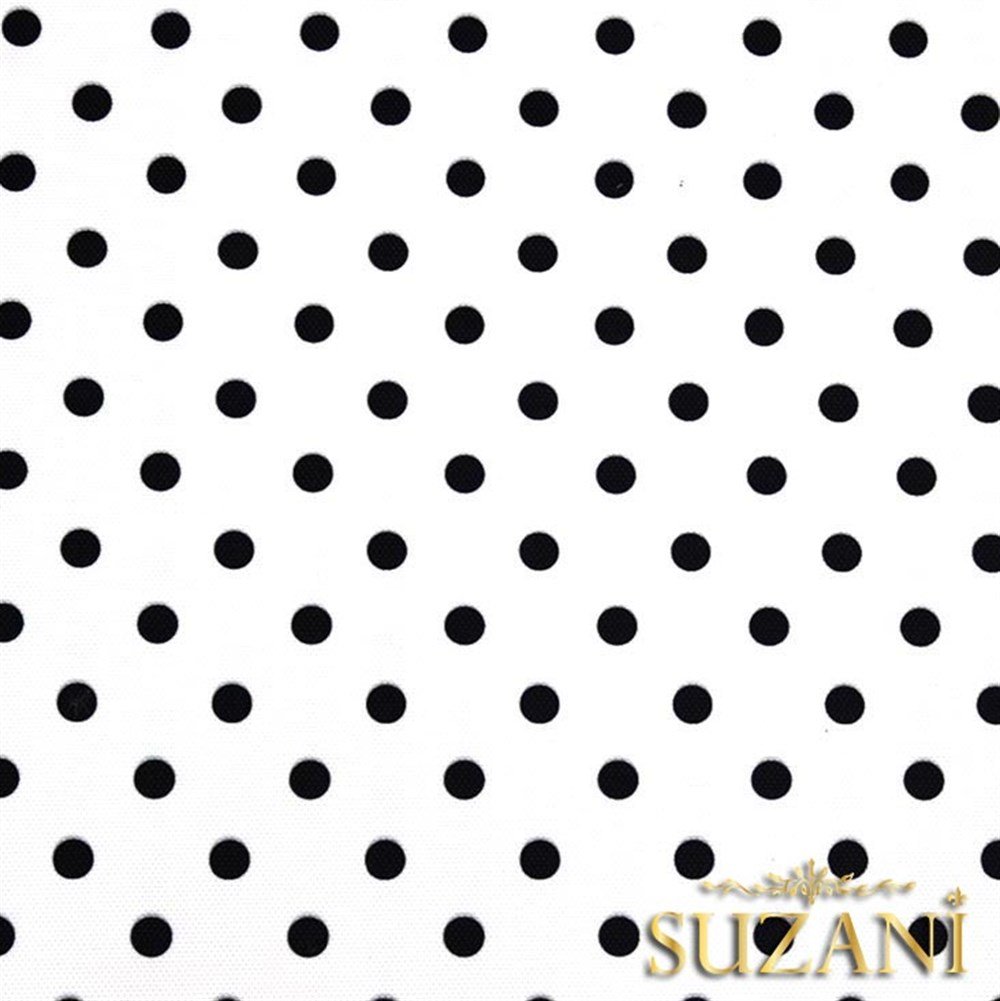 Beyaz Üzeri Siyah Küçük Puanlı Kumaş