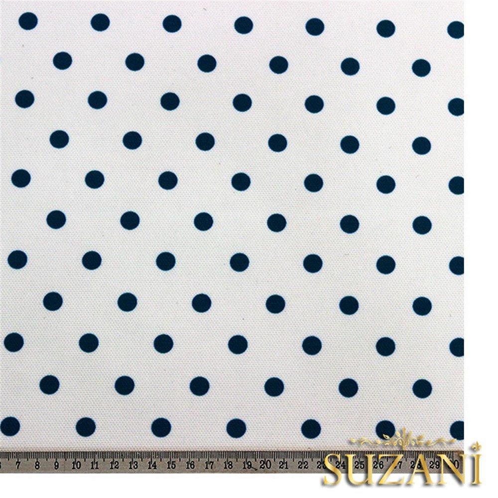 Beyaz Üzeri Turkuaz Küçük Puanlı Kumaş