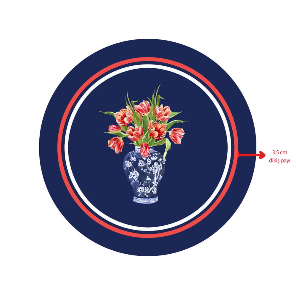 Blue Blanc 3'lü Supla Pano Baskı