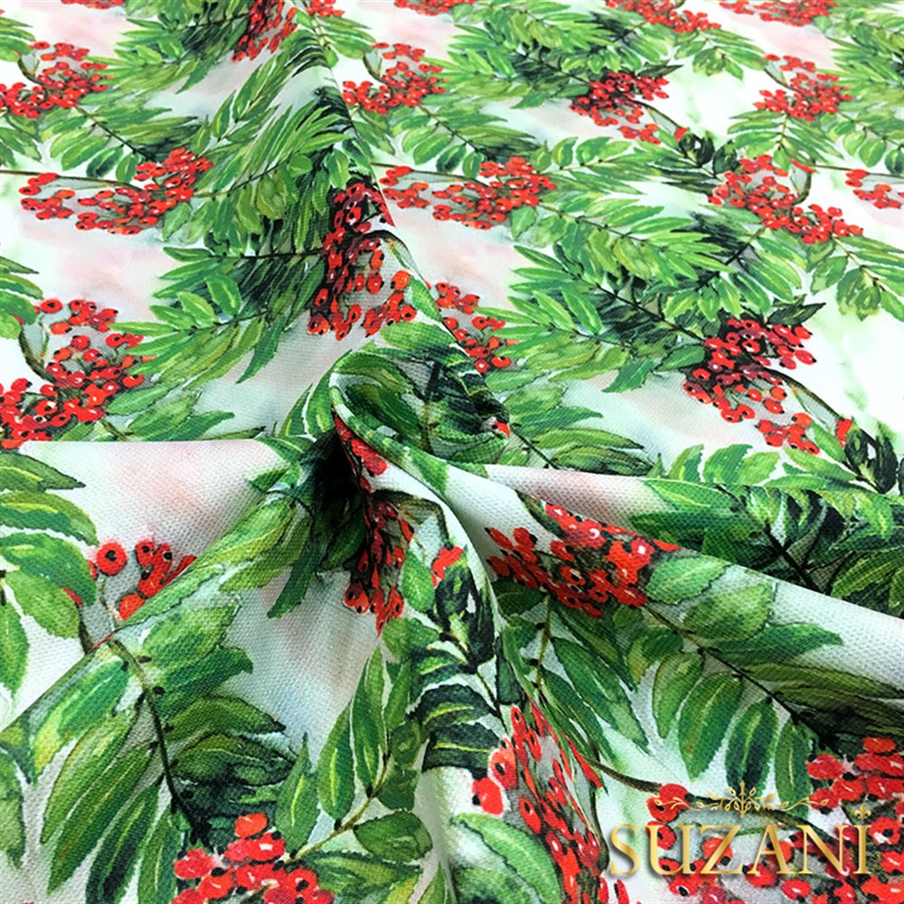 Böğürtlen Desenli Kumaş