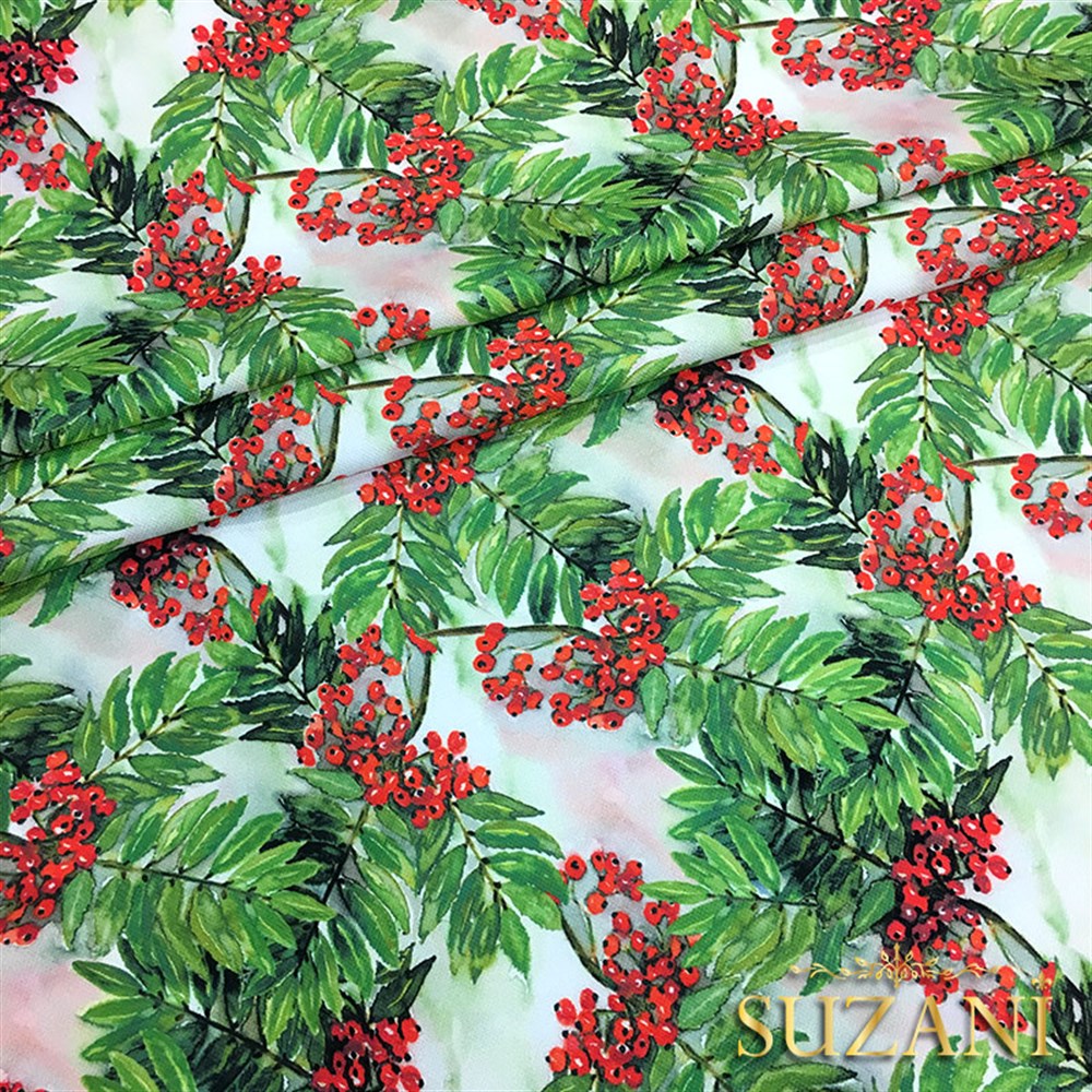 Böğürtlen Desenli Kumaş