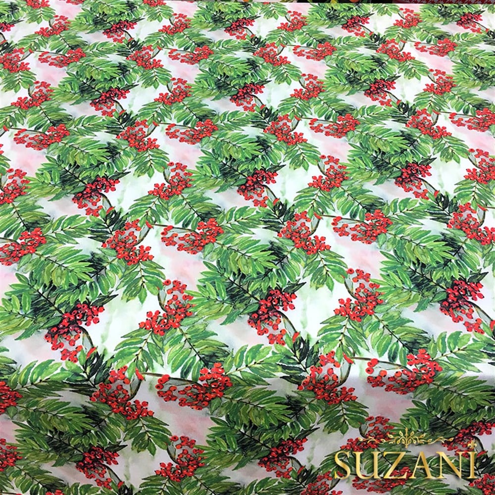 Böğürtlen Desenli Kumaş