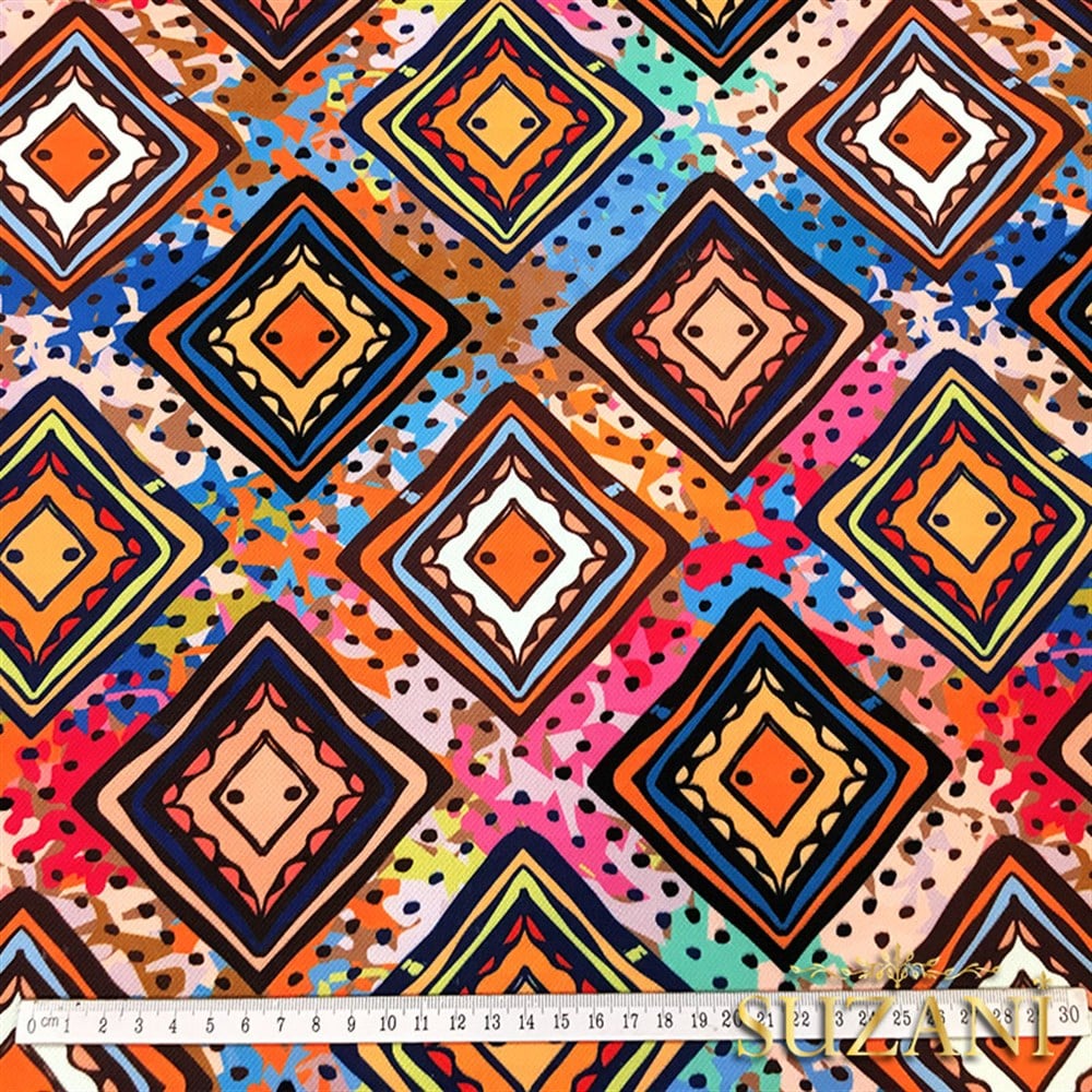 Bohem Baklava Desenli Kumaş