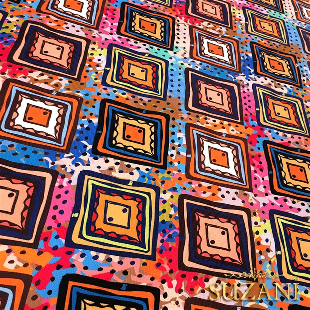 Bohem Baklava Desenli Kumaş